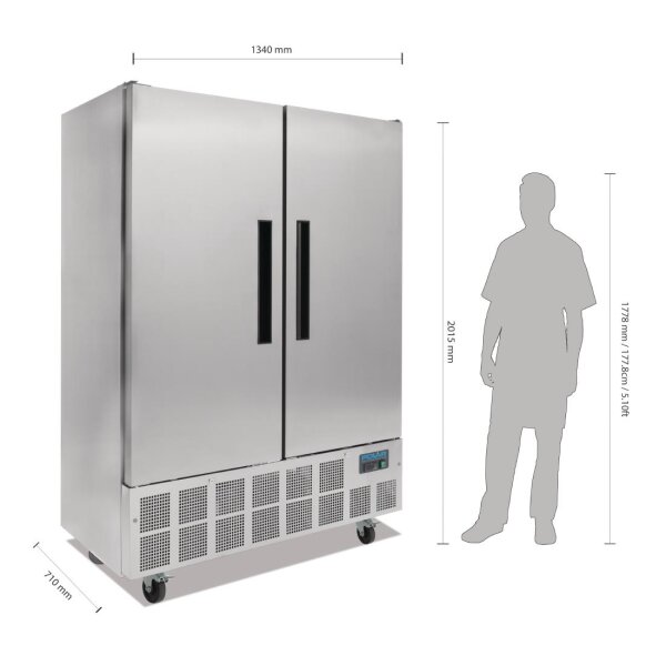 Polar Serie G Slimline Kühlschrank Edelstahl 960L