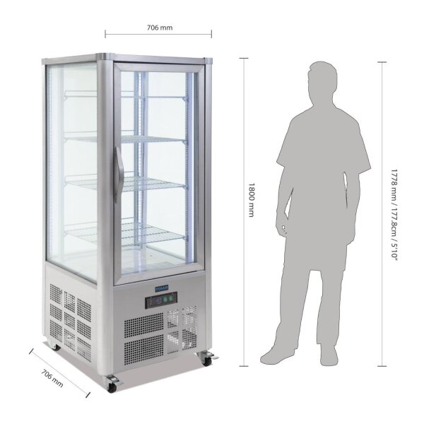 Polar Serie G Kuchenvitrine 400L