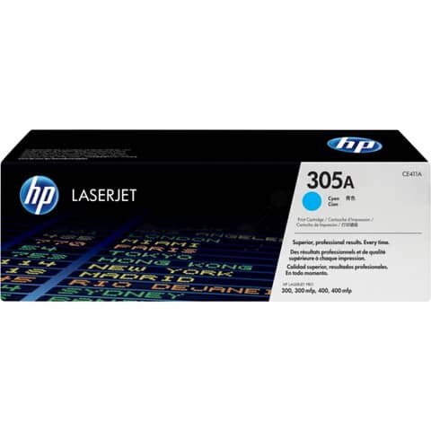 Original HP Tonerkartusche cyan (CE411A,305A,305AC,305ACYAN,NO305A,NO305AC,NO305ACYAN)