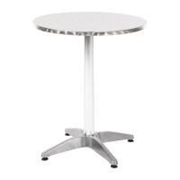 Bolero runder Bistrotisch Edelstahl 1 Bein 60cm