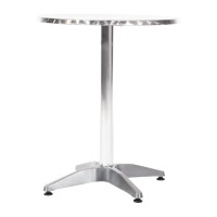 Bolero runder Bistrotisch Edelstahl 1 Bein 60cm