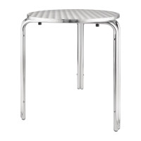 Bolero runder Bistrotisch Edelstahl 3 Beine 60cm