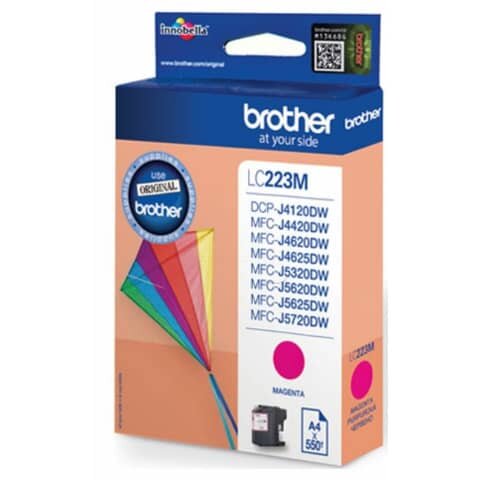 LC-223M, BROTHER Tintenpatrone, magenta für ca. 550 Seiten, Für z. B. BROTHER MFC-J4620DW, MFC-J4625DW, MFC-J5320DW, MFC-J5620DW