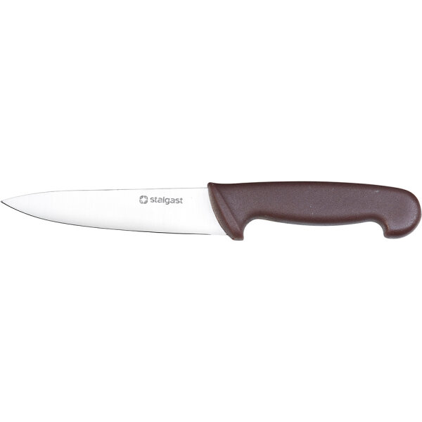 Stalgast Küchenmesser, HACCP, Griff braun, Edelstahlklinge 16 cm