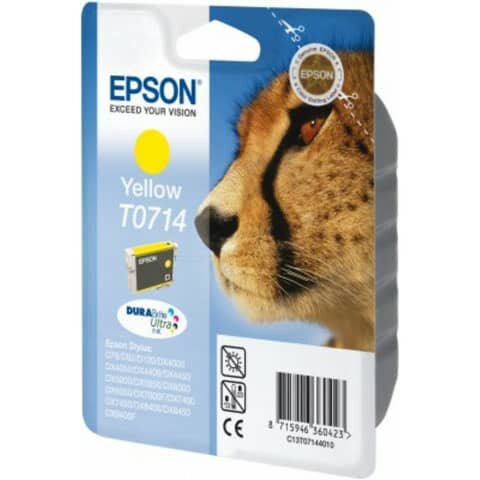 Original Epson Tintenpatrone gelb (C13T07144012,T0714,T07144012)