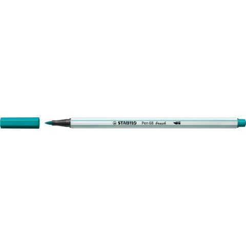 Premium-Filzstift mit Pinselspitze STABILO® Pen 68 brush, türkisblau