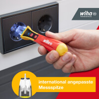 Wiha Spannungsprüfer Volt Detector berührungslos, einpolig, 90 – 1.000 V AC inkl. 2x AAA-Batterien (43798)