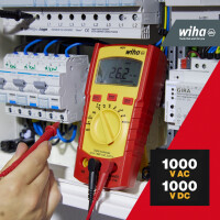 Wiha Digitales Multimeter bis 1.000 V AC, CAT IV inkl. 2x AAA-Batterien (45215)