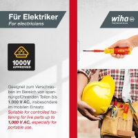 Wiha Schraubendreher mit Bit Magazin LiftUp electric Schlitz, Phillips, PlusMinus/Pozidriv mit 6 slimBits (38611)