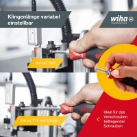 Wiha Schraubendreher mit Wechselklingen Set SYSTEM 6 gemischt 12-tlg. inkl. Rolltasche (03591)