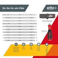 Wiha Schraubendreher mit Wechselklingen Set SYSTEM 6 gemischt 12-tlg. inkl. Rolltasche (03591)