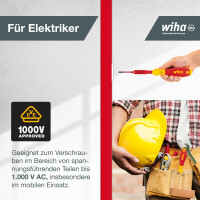 Wiha Schraubendreher mit Bithalter SoftFinish® electric slimVario gemischt 17-tlg. inkl. Falttasche (36068)