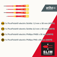 Wiha Werkzeug Set Elektriker gemischt, 18-tlg. inkl. Gürteltasche (44574)