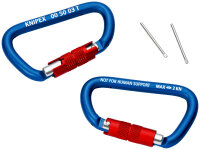 KNIPEX 00 50 03 T BK Materialkarabiner 2 Stück 82 mm (SB-Karte/Blister)