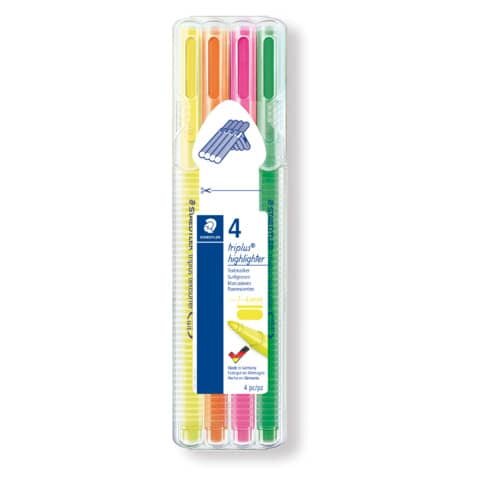 Textmarker triplus® textsurfer®, STAEDTLER Box mit 4 Farben