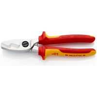 KNIPEX 95 16 200 Kabelschere mit Doppelschneide isoliert...