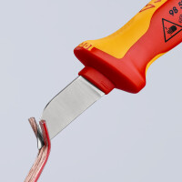 KNIPEX 98 52 Kabelmesser isolierender Mehrkomponenten-Griff, VDE-geprüft 190 mm