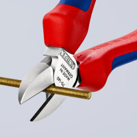 KNIPEX 70 05 140 Seitenschneider mit Mehrkomponenten-Hüllen verchromt 140 mm