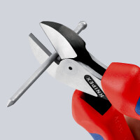 KNIPEX 73 05 160 X-Cut® Kompakt-Seitenschneider hochübersetzt mit Mehrkomponenten-Hüllen verchromt 160 mm