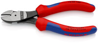 KNIPEX 74 02 160 Kraft-Seitenschneider mit Mehrkomponenten-Hüllen schwarz atramentiert 160 mm