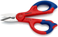 KNIPEX 95 05 155 SB Elektrikerscheren mit Mehrkomponenten-Hüllen, glasfaserverstärkt 155 mm (SB-Karte/Blister)