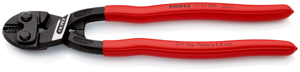 KNIPEX 71 01 250 CoBolt® XL Kompakt-Bolzenschneider mit Kunststoff überzogen schwarz atramentiert 250 mm