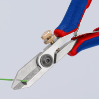 KNIPEX 11 82 130 Elektronik-Abisolierschere mit Mehrkomponenten-Hüllen 140 mm