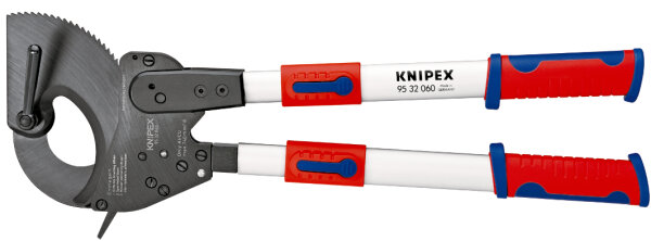 KNIPEX 95 32 060 Kabelschneider (Ratschenprinzip) mit Teleskopschenkeln mit Mehrkomponenten-Hüllen 630 mm