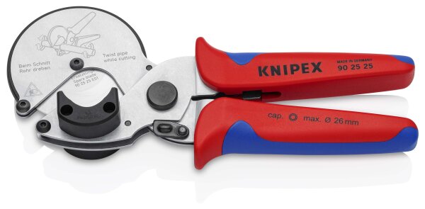 KNIPEX 90 25 25 für Verbund- und Kunststoffrohre mit Mehrkomponenten-Hüllen verchromt 210 mm