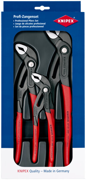 KNIPEX 00 20 09 V02 Cobra®-Paket 1 x 87 01 150, 1 x 87 01 250, 1 x 87 01 300  (SB-Karte/Blister)