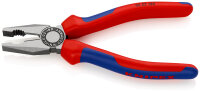 KNIPEX 03 02 180 Kombizange mit Mehrkomponenten-Hüllen schwarz atramentiert 180 mm