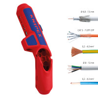 KNIPEX 16 95 01 SB ErgoStrip® Universal-Abmantelungswerkzeug für Rechtshänder 135 mm