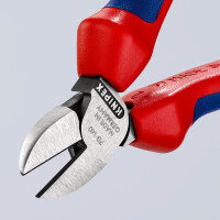 KNIPEX 70 02 140 Seitenschneider mit Mehrkomponenten-Hüllen schwarz atramentiert 140 mm