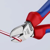 KNIPEX 70 02 160 Seitenschneider mit Mehrkomponenten-Hüllen schwarz atramentiert 160 mm