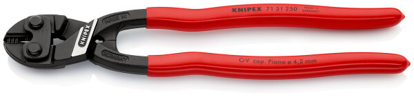 KNIPEX 71 31 250 CoBolt® XL Kompakt-Bolzenschneider mit Kunststoff überzogen schwarz atramentiert 250 mm