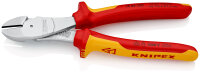 KNIPEX 74 06 200 Kraft-Seitenschneider isoliert mit Mehrkomponenten-Hüllen, VDE-geprüft verchromt 200 mm