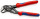 KNIPEX 86 02 180 Zangenschlüssel Zange und Schraubenschlüssel in einem Werkzeug mit Mehrkomponenten-Hüllen grau atramentiert 180 mm