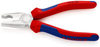 KNIPEX 03 05 180 Kombizange mit Mehrkomponenten-Hüllen verchromt 180 mm