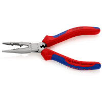 KNIPEX 13 02 160 Verdrahtungszange mit Mehrkomponenten-Hüllen schwarz atramentiert 160 mm