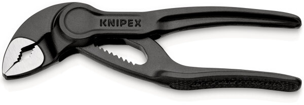 KNIPEX 87 00 100 Cobra® XS Wasserpumpenzange aufgeprägte, raue Oberfläche grau atramentiert 100 mm