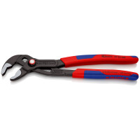 KNIPEX 87 22 250 Cobra® QuickSet Hightech-Wasserpumpenzange mit schlanken Mehrkomponenten-Hüllen grau atramentiert 250 mm