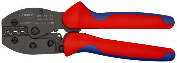 KNIPEX 97 52 35 PreciForce® Crimpzange mit Mehrkomponenten-Hüllen brüniert 220 mm