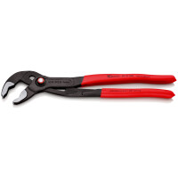 KNIPEX 87 21 300 Cobra® QuickSet Hightech-Wasserpumpenzange mit rutschhemmendem Kunststoff überzogen grau atramentiert 300 mm