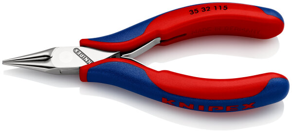 KNIPEX 35 32 115 Elektronik-Greifzange mit Mehrkomponenten-Hüllen 115 mm