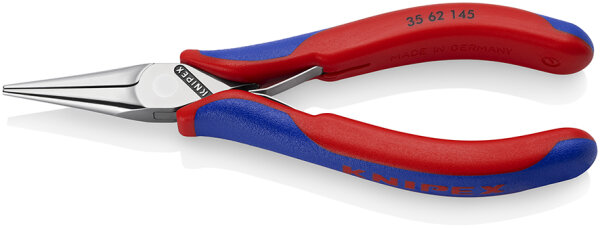 KNIPEX 35 62 145 Elektronik-Greifzange mit Mehrkomponenten-Hüllen spiegelpoliert 145 mm