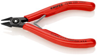 KNIPEX 75 02 125 Elektronik-Seitenschneider mit Kunststoff-Hüllen brüniert 125 mm