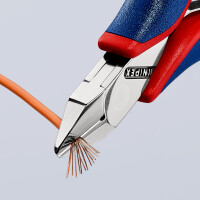 KNIPEX 77 32 115 Elektronik-Seitenschneider mit Mehrkomponenten-Hüllen 115 mm