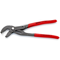 KNIPEX 85 51 250 AF Federbandschellenzange mit Feststeller mit rutschhemmendem Kunststoff überzogen grau atramentiert 250 mm