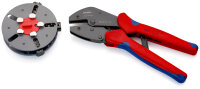 KNIPEX 97 33 01 MultiCrimp® Crimpzange mit Wechselmagazin mit Mehrkomponenten-Hüllen brüniert 250 mm