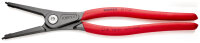 KNIPEX 49 11 A4 Präzisions-Sicherungsringzange für Außenringe auf Wellen mit rutschhemmendem Kunststoff überzogen grau atramentiert 320 mm (SB-Karte/Blister)